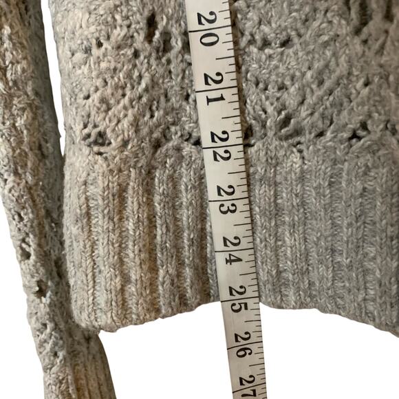 AE Outfitters Sweater Women's Size Medium Neutral Sands Outdoors Open Knit - Picture 6 of 6
